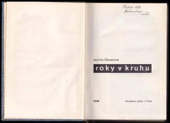 Jarmila Glazarová: Roky v kruhu