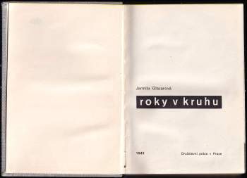 Jarmila Glazarová: Roky v kruhu