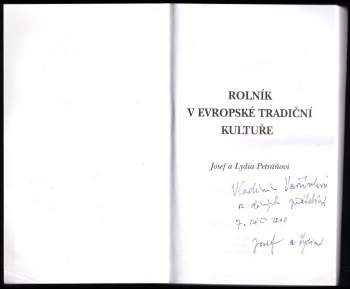 Josef Petráň: Rolník v evropské tradiční kultuře