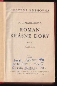 Hedwig Courths-Mahler: Román krásné Dory