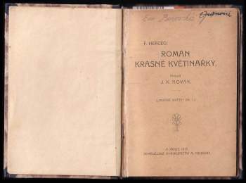 Ferenc Herczeg: Román krásné květinářky