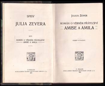 Julius Zeyer: Román o věrném přátelství Amise a Amila