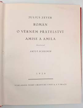 Julius Zeyer: Román o věrném přátelství Amise a Amila
