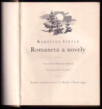 Karolina Světlá: Romaneta a novely