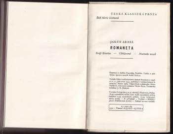 Jakub Arbes: Romaneta
