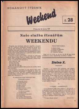 Evžen Ovesný: Románový týdeník Weekend - čísla 28, 30, 31, 32, 33, 34, 35, 36, 37, 38