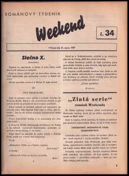 Evžen Ovesný: Románový týdeník Weekend - čísla 28, 30, 31, 32, 33, 34, 35, 36, 37, 38