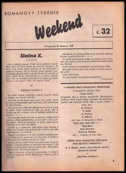 Evžen Ovesný: Románový týdeník Weekend - čísla 28, 30, 31, 32, 33, 34, 35, 36, 37, 38