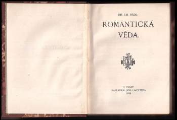 Emanuel Rádl: Romantická věda