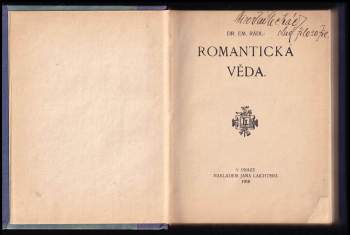 Emanuel Rádl: Romantická věda