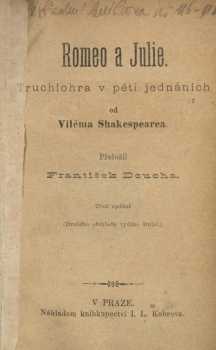 William Shakespeare: Romeo a Julie
