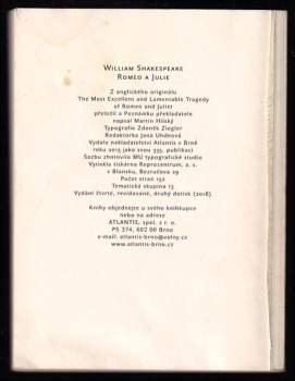 William Shakespeare: Romeo a Julie