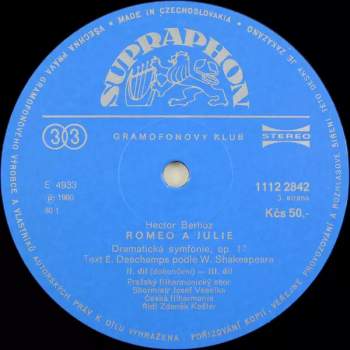 Zdeněk Košler: Romeo & Juliette (2xLP + BOOKLET)