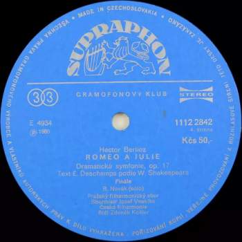 Zdeněk Košler: Romeo & Juliette (2xLP + BOOKLET)