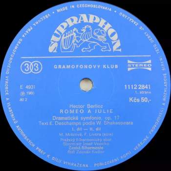 Zdeněk Košler: Romeo & Juliette (2xLP + BOOKLET)