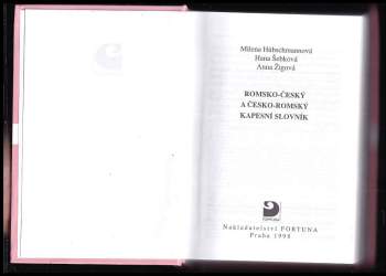 Milena Hübschmannová: Romsko-český a česko-romský kapesní slovník
