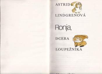 Astrid Lindgren: Ronja, dcera loupežníka