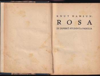 Knut Hamsun: Rosa