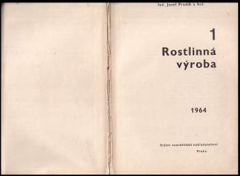 Josef Prudík: Rostlinná výroba