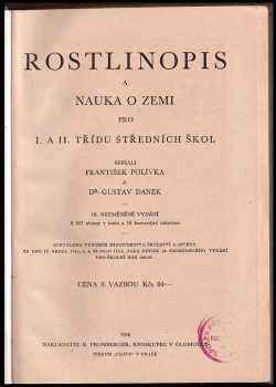 František Polívka: Rostlinopis a nauka o zemi