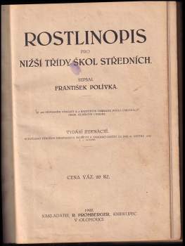 František Polívka: Rostlinopis pro nižší třídy škol středních