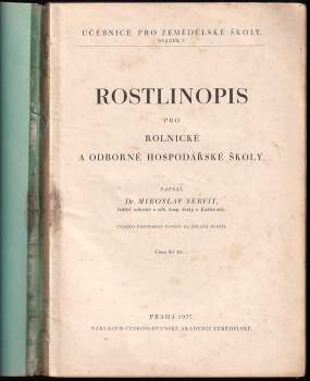 Miroslav Servít: Rostlinopis pro rolnické a odborné hospodářské školy