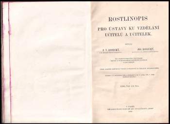 Josef Rosický: Rostlinopis pro ústavy ku vzdělání učitelů a učitelek