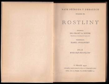 Karel Svolinský: Horské rostliny