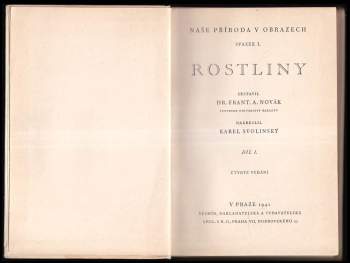 František Antonín Novák: Rostliny