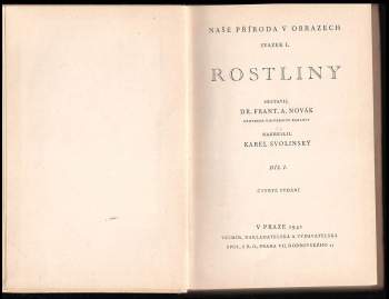 František Antonín Novák: Rostliny