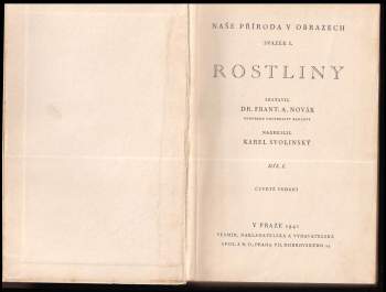 František Antonín Novák: Rostliny