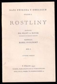 František Antonín Novák: Rostliny