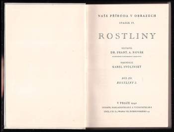 František Antonín Novák: Rostliny - díl III - rostliny 2.