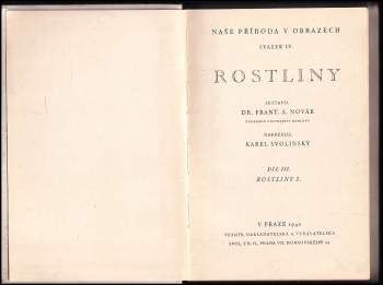 František Antonín Novák: Rostliny - díl III - rostliny 2.