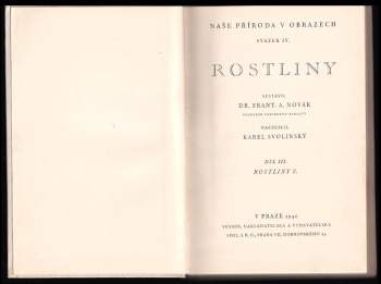 František Antonín Novák: Rostliny - díl III - rostliny 2.