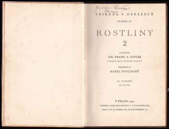 František Antonín Novák: Rostliny