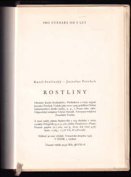 Jaroslav M Petrbok: Rostliny