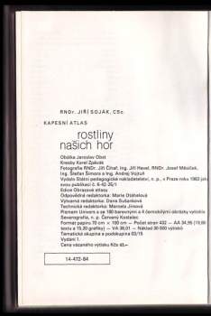 Jiří Soják: Rostliny našich hor