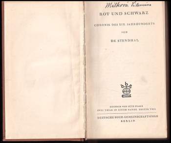 Stendhal: Rot und Schwarz
