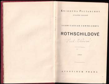 Egon Caesar Corti: Rothschildové