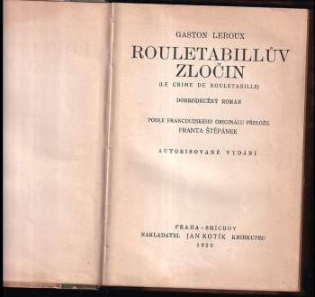 Gaston Leroux: Rouletabillův zločin