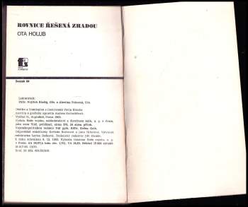 Ota Holub: Rovnice řešená zradou