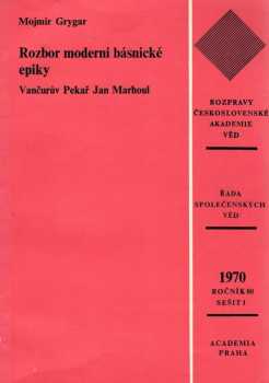 Rozbor moderní básnické epiky