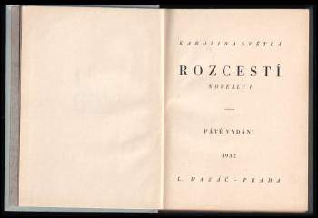 Karolina Světlá: Rozcestí