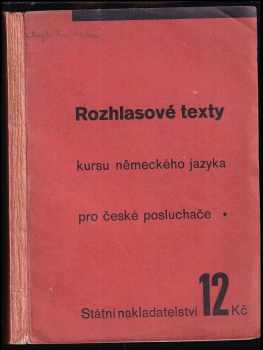 Hugo Siebenschein: Rozhlasové texty kursu německého jazyka pro české posluchače