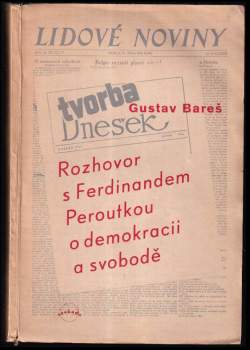 Rozhovor s Ferdinandem Peroutkou o svobodě a demokracii