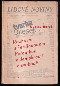 Rozhovor s Ferdinandem Peroutkou o svobodě a demokracii