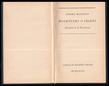 André Maurois: Rozhovory o velení