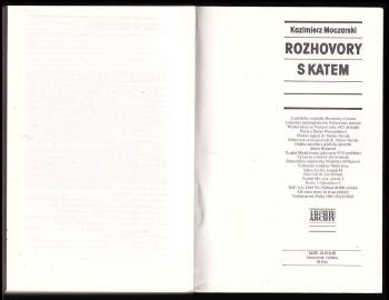 Kazimierz Moczarski: Rozhovory s katem