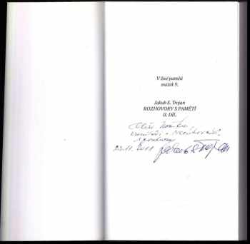 Jakub S Trojan: Rozhovory s pamětí